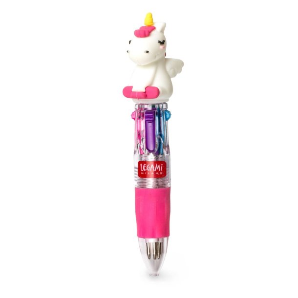 Mini Magic Rainbow Unicorn, Kuglepen med 4 farver 