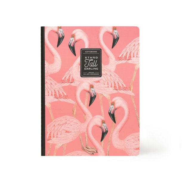 Notesbog, Quaderno Large, Linjeret, Flamingo 