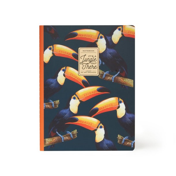 Notesbog, Quaderno Large, Linjeret, Toucans 