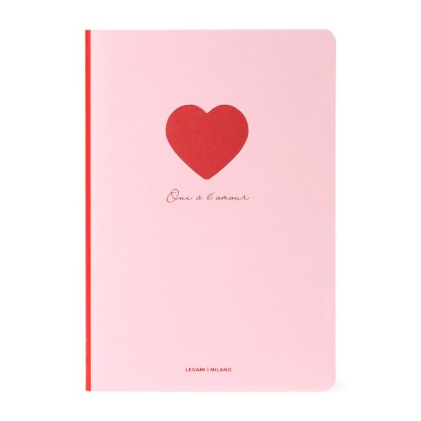 Notesbog, Quaderno Medium, Linjeret, Heart 